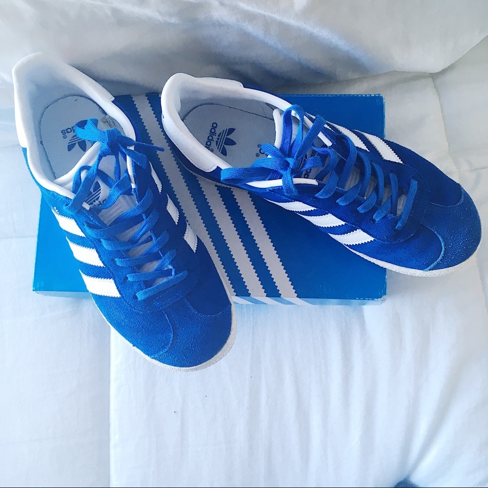 Adidas blue gazelle sneakers